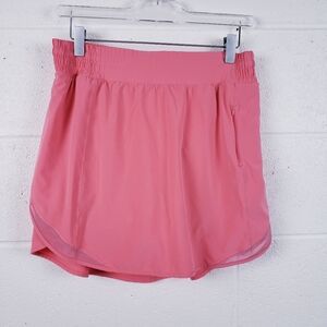 Lululemon Hotty Hot HR Skirt Long Size 8 Raspberry Cream RPCR 00823